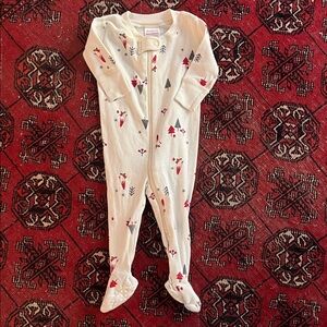 Hanna Andersson Christmas Gnome zip pajama footie